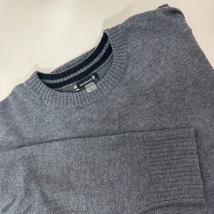 SMARTWOOL Men's Lightweight Wool Blend Sweater LG Gray Crewneck Winter Ski Snow